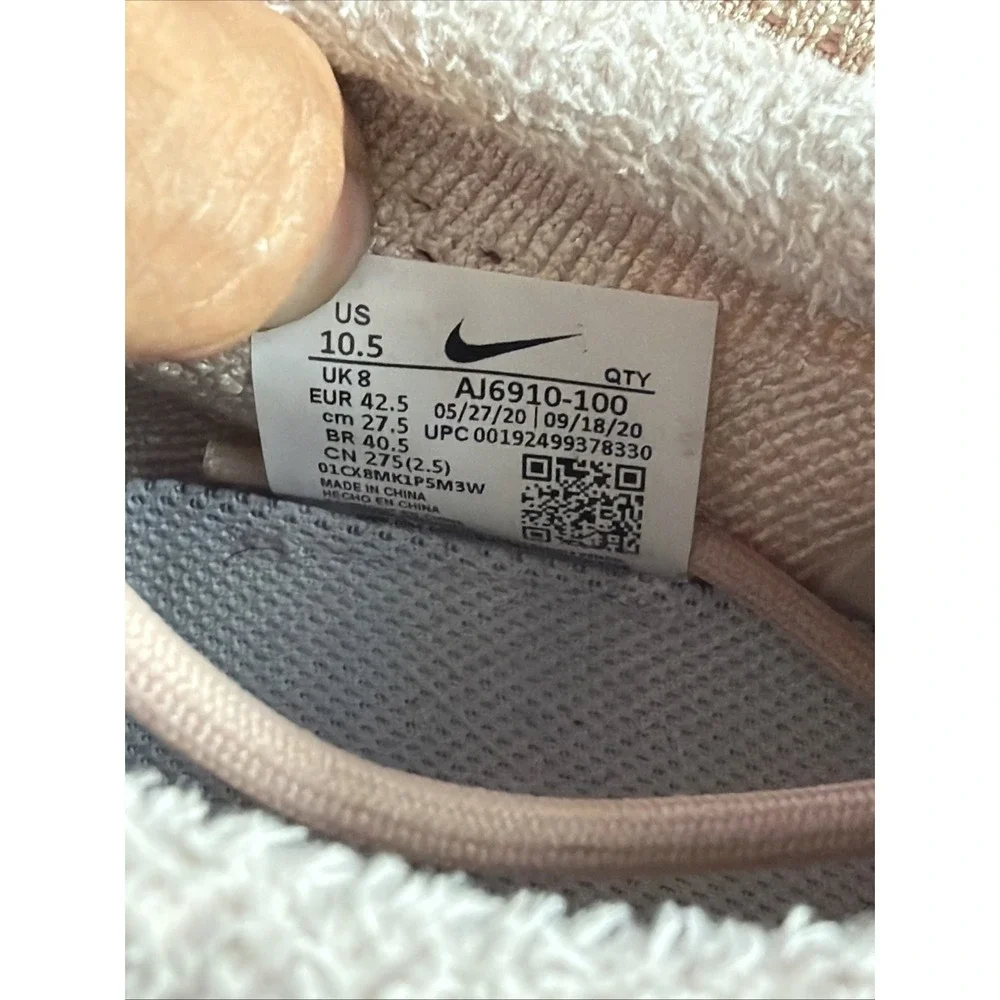 Nike Air Vapormax Flyknit 3 Women Oatmeal Pink Sneaker AJ6910-100 Size 10.5